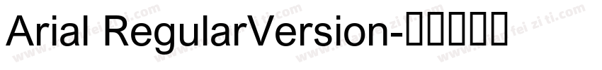 Arial RegularVersion字体转换